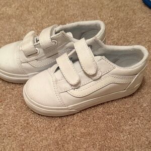 Kids White Vans Sneakers
